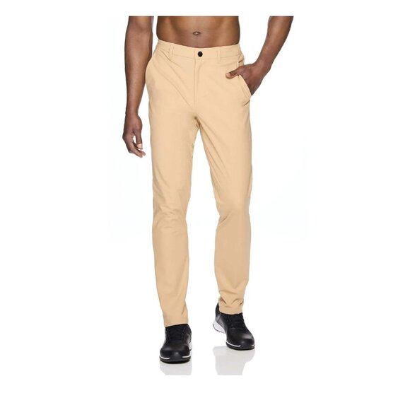 NWT Reebok Men’s Anchor 5-Pocket Tan Pants Size 28x32 – Tapered Leg Chino Style - Picture 1 of 7
